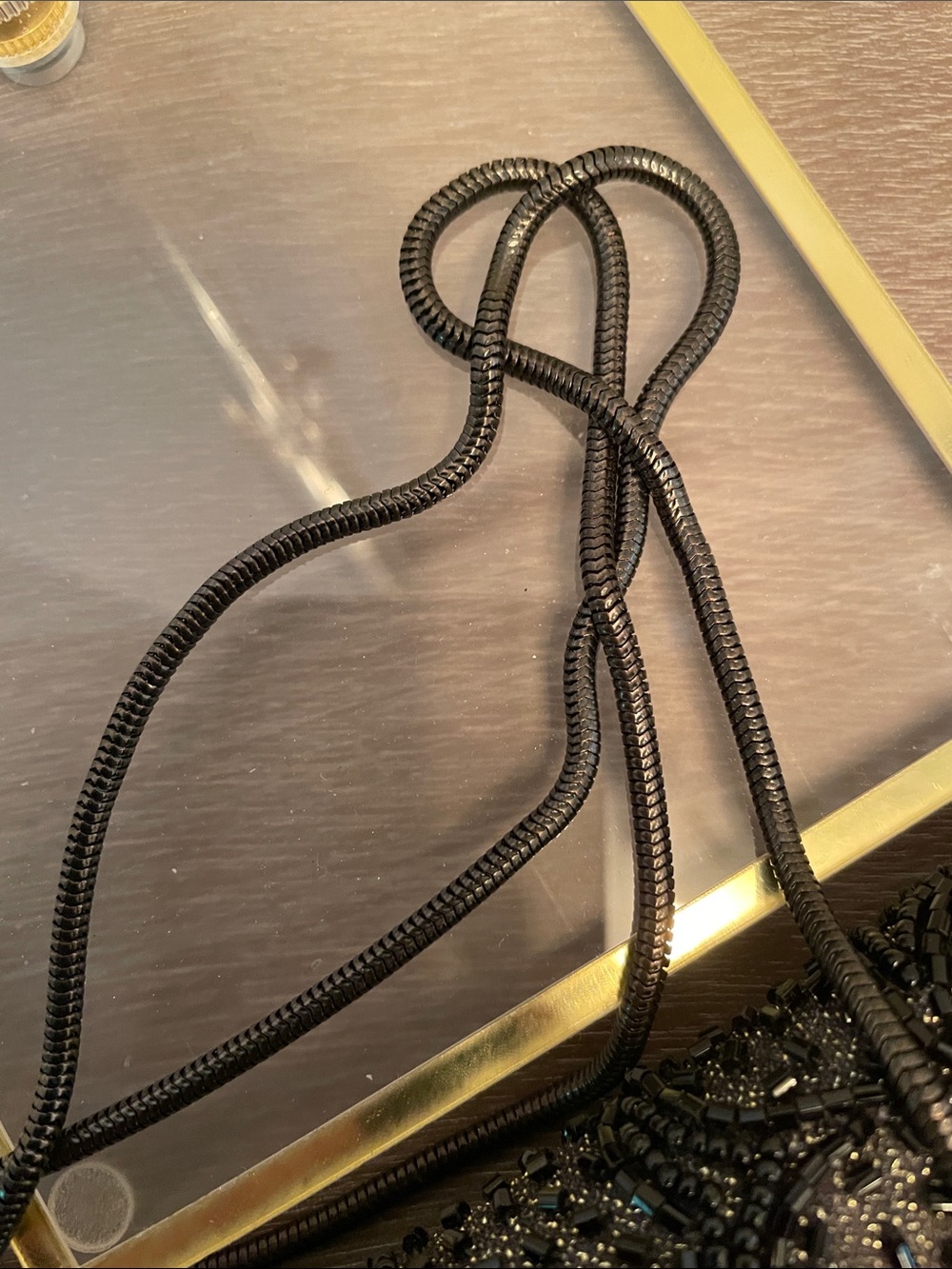 La Regale Black Beaded Crossbody with Multicolor Gem Accents - Picture 6 of 11